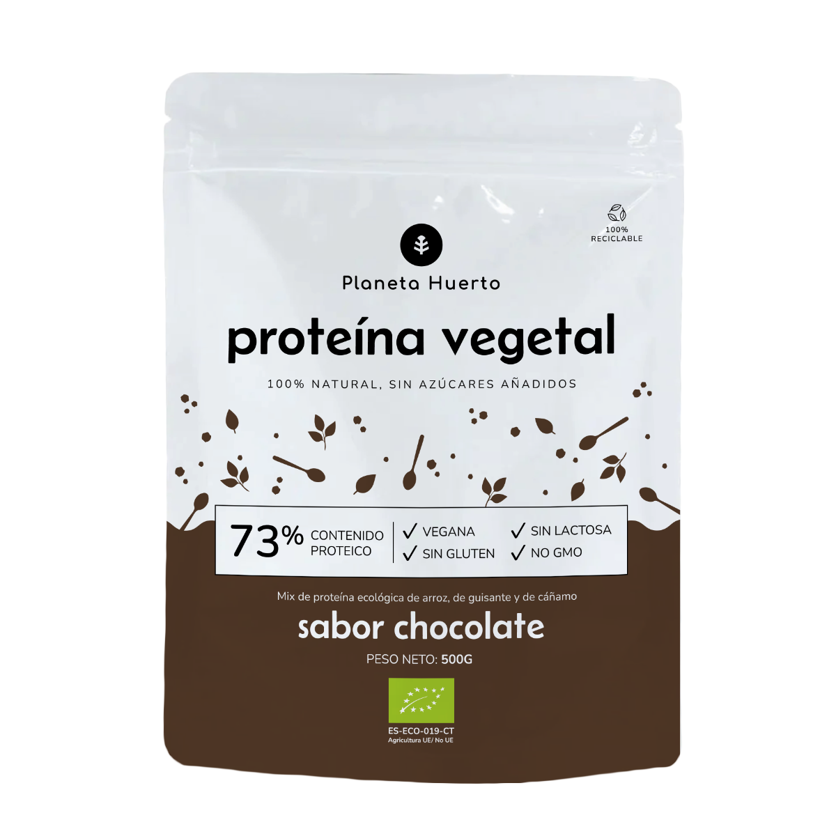 Proteine vegetali ECO 73% cioccolato Planeta Huerto 500 g