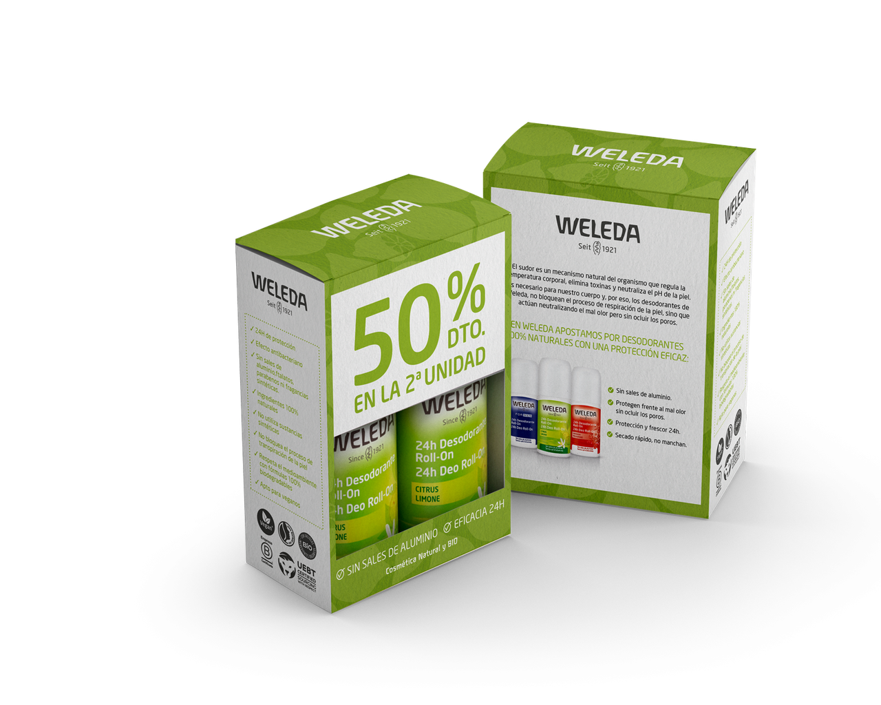 Déodorant roll-on Duplo Citrus 24h 50 ml Weleda