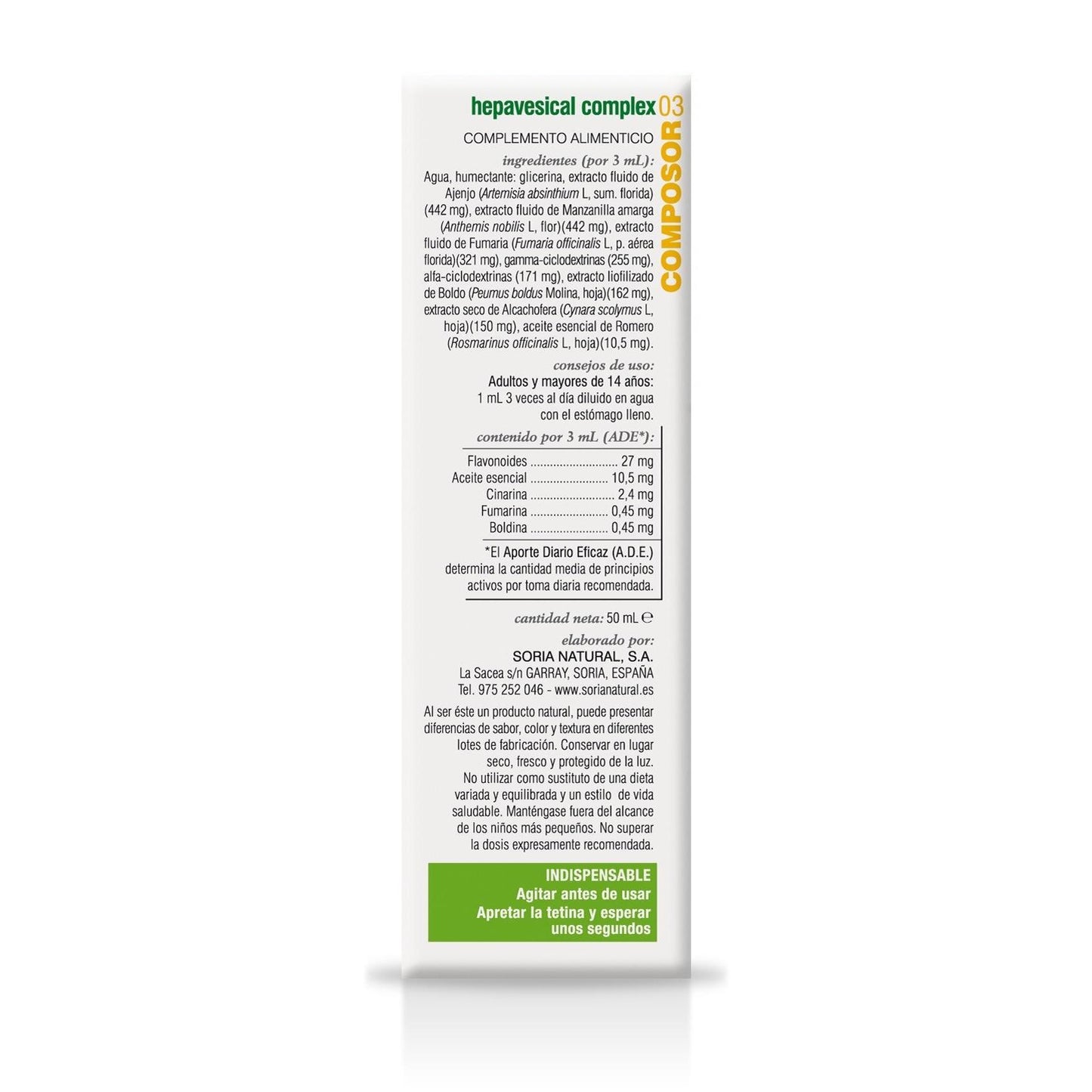 Composor 3 XXI Hepavesical Complex Soria Natural