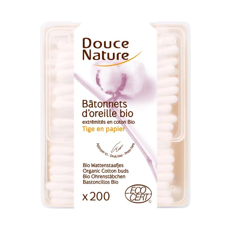 Douce Nature Organic Cotton Buds for the Ears, 200 pcs