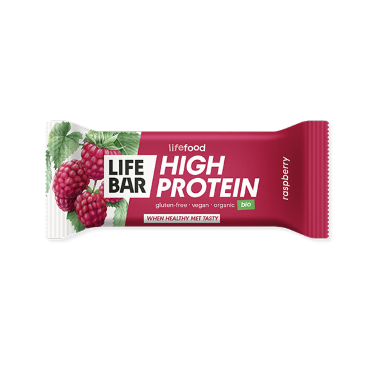 Organic Raspberry Flavoured Protein Bar 40 g Lifebar, Life Food