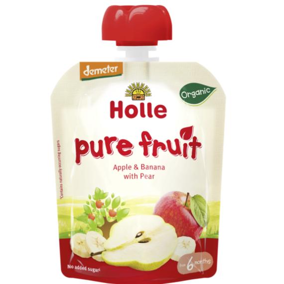 Biologische smoothie van appel, banaan en peer Holle 100 g