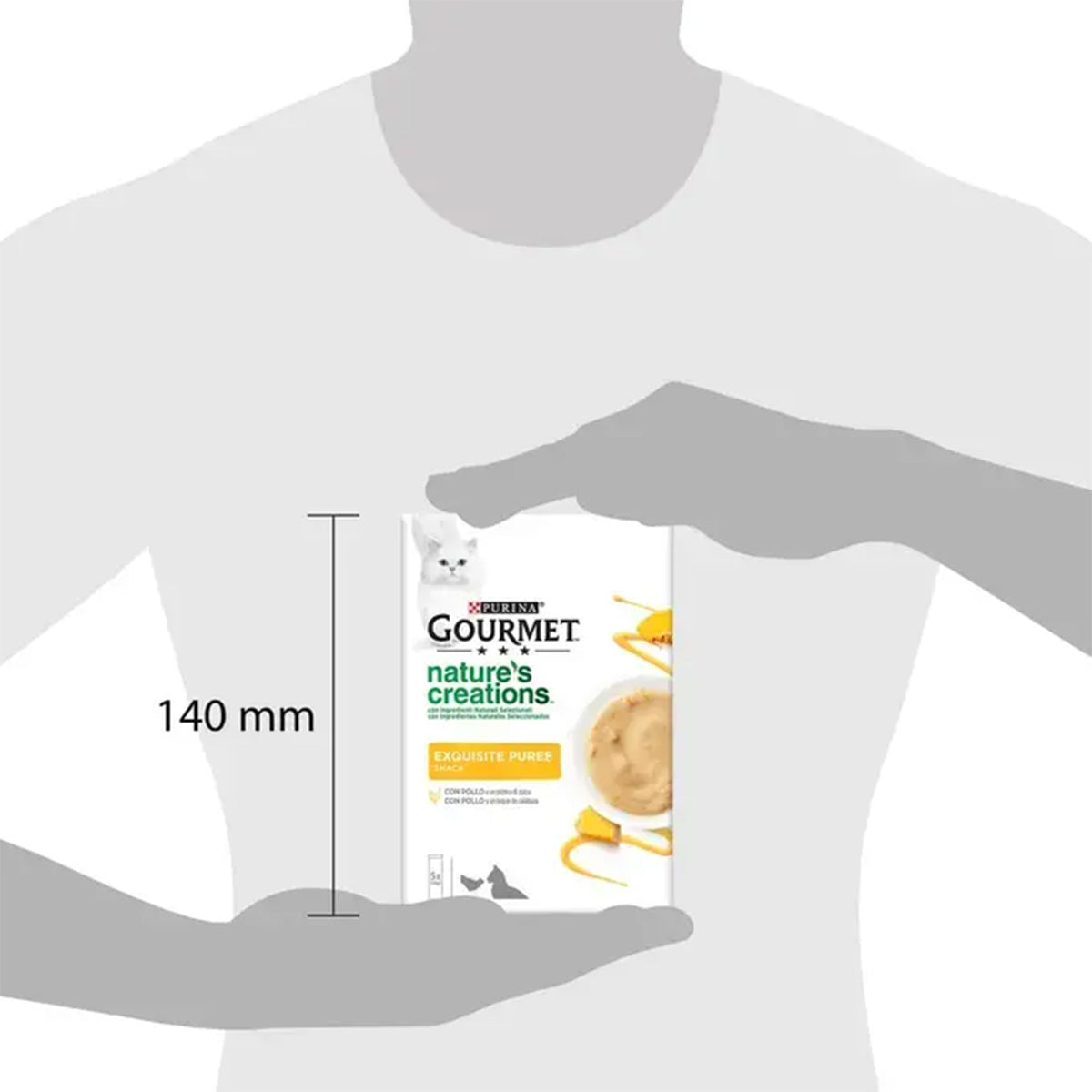 GOURMET Nature's Creations Squisito Purè Snack Liquido con Pollo e Zucca 5x10g