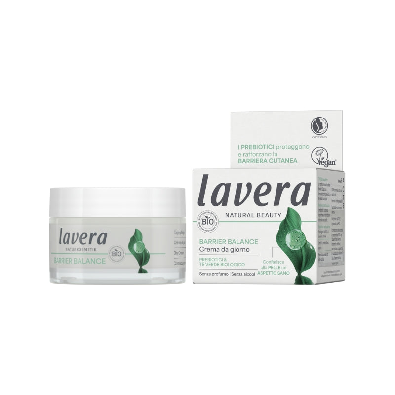 Crème de jour unisexe Barrier Balance prébiotiques et thé vert Lavera 50 ml
