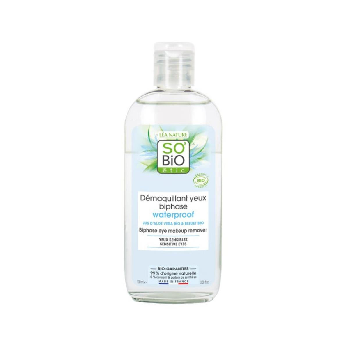 Struccante bifasico waterproof per occhi So'Bio étic 100 ml