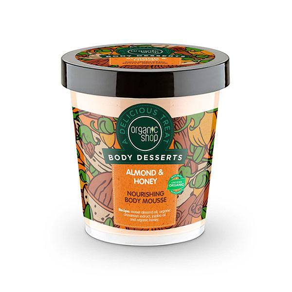 Närande kroppsmousse med mandel och honung Organic Shop 450 ml