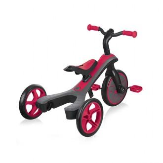 Converteerbare driewieler Trike explorer 2 in 1 rood