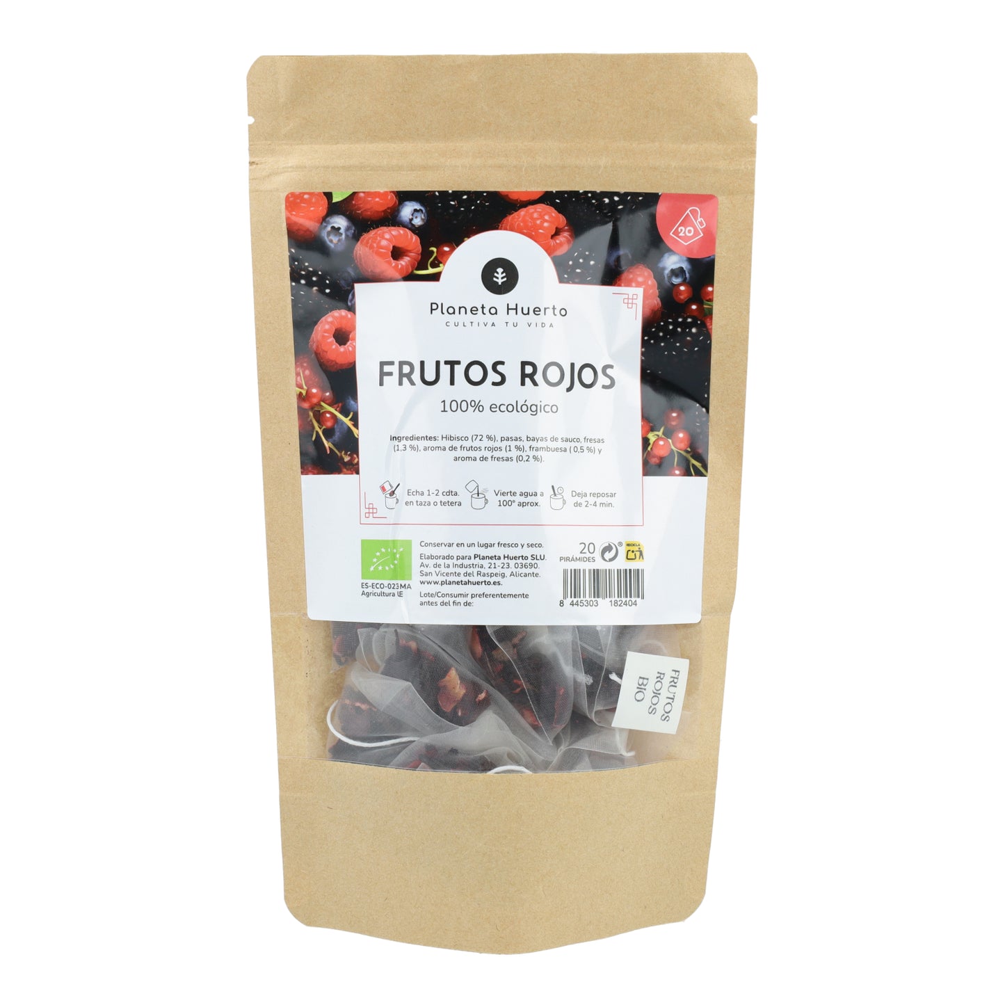 Vruchteninfusie ECO Planeta Huerto 20 piramides