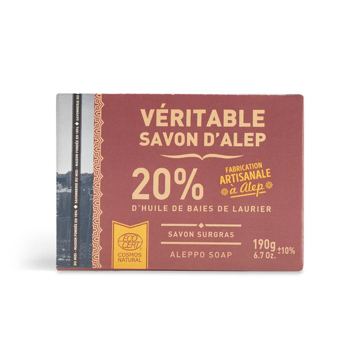 Aleppo-tvål i fast form 20 % La Corvette 190 g