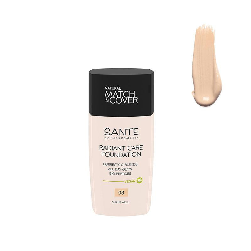 Flytande foundation Radiant Care 03 Neutral Linen, Sante 30 ml