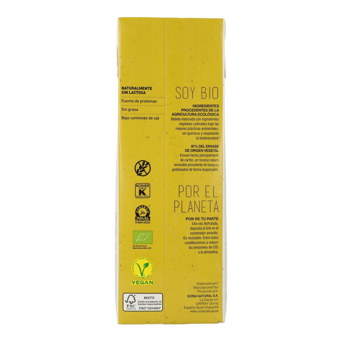 Zestaw 6 l napoju roślinnego z proso 100% roślinny Soria Natural 1 l