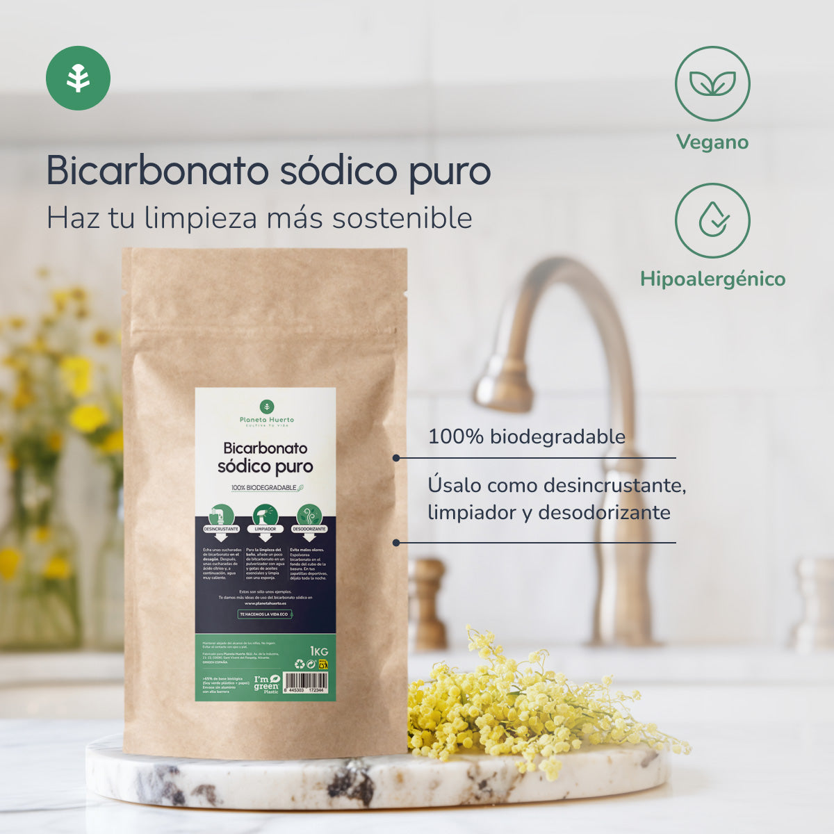 Pack 3xBicarbonate de soude Planeta Huerto 2,5 Kg