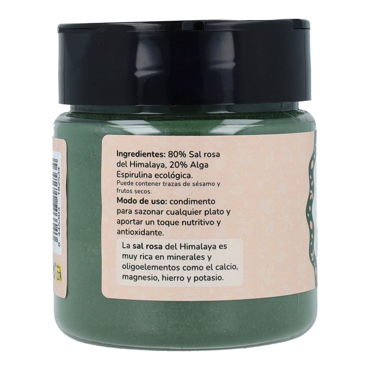 Sól różowa ze sproszkowanymi wodorostami Spirulina ECO Planeta Huerto 100g