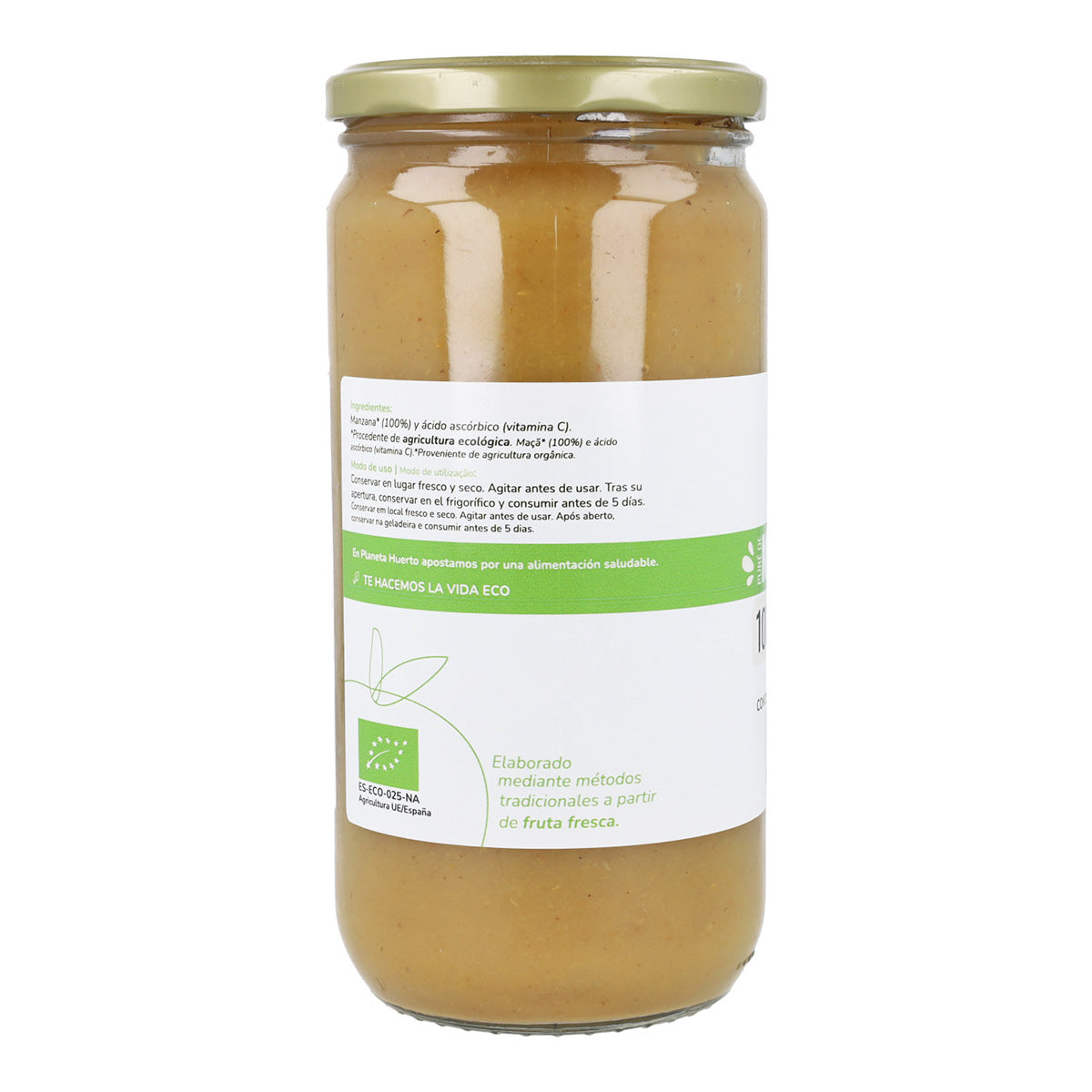 Unsweetened Apple Compote Eco Planeta Huerto 750ml