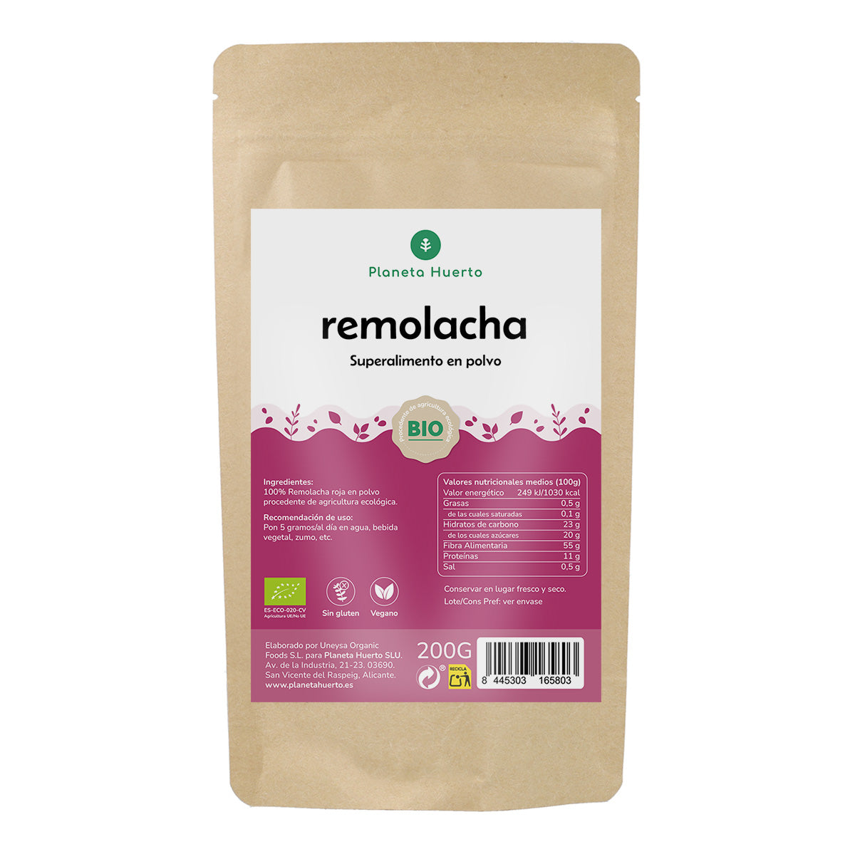 Rode bietenpoeder Eco Planeta Huerto 200 g