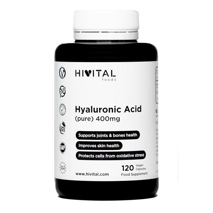 Ácido Hialurónico puro 400 mg Hivital 120 cápsulas veganas - antiarrugas Antiarrugas