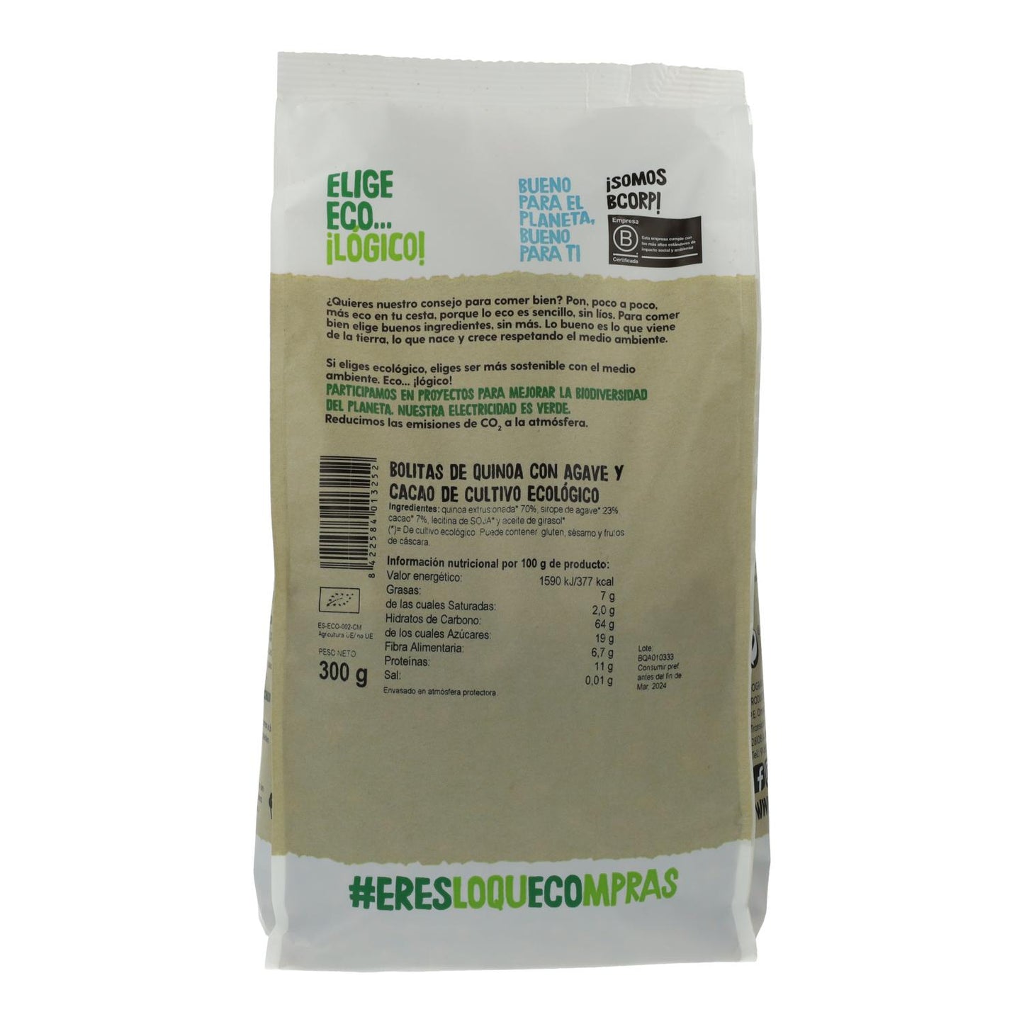 Quinoabollar med agave och kakao, ekologiska, Disney-utgåva Ecocesta, 300 g