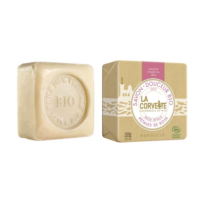 Sapone naturale in panetti Petali di rosa La Corvette 100 g