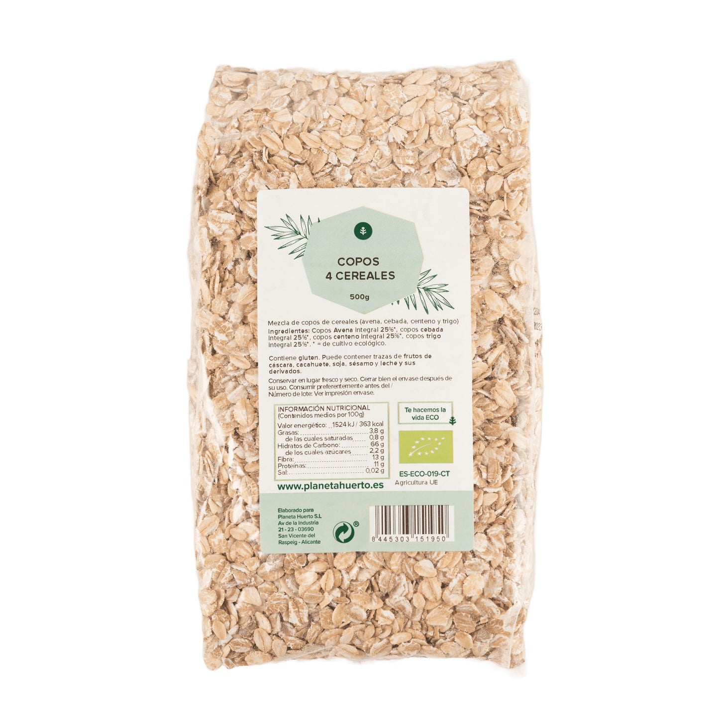 Fiocchi 4 cereali ECO Planeta Huerto 500 g
