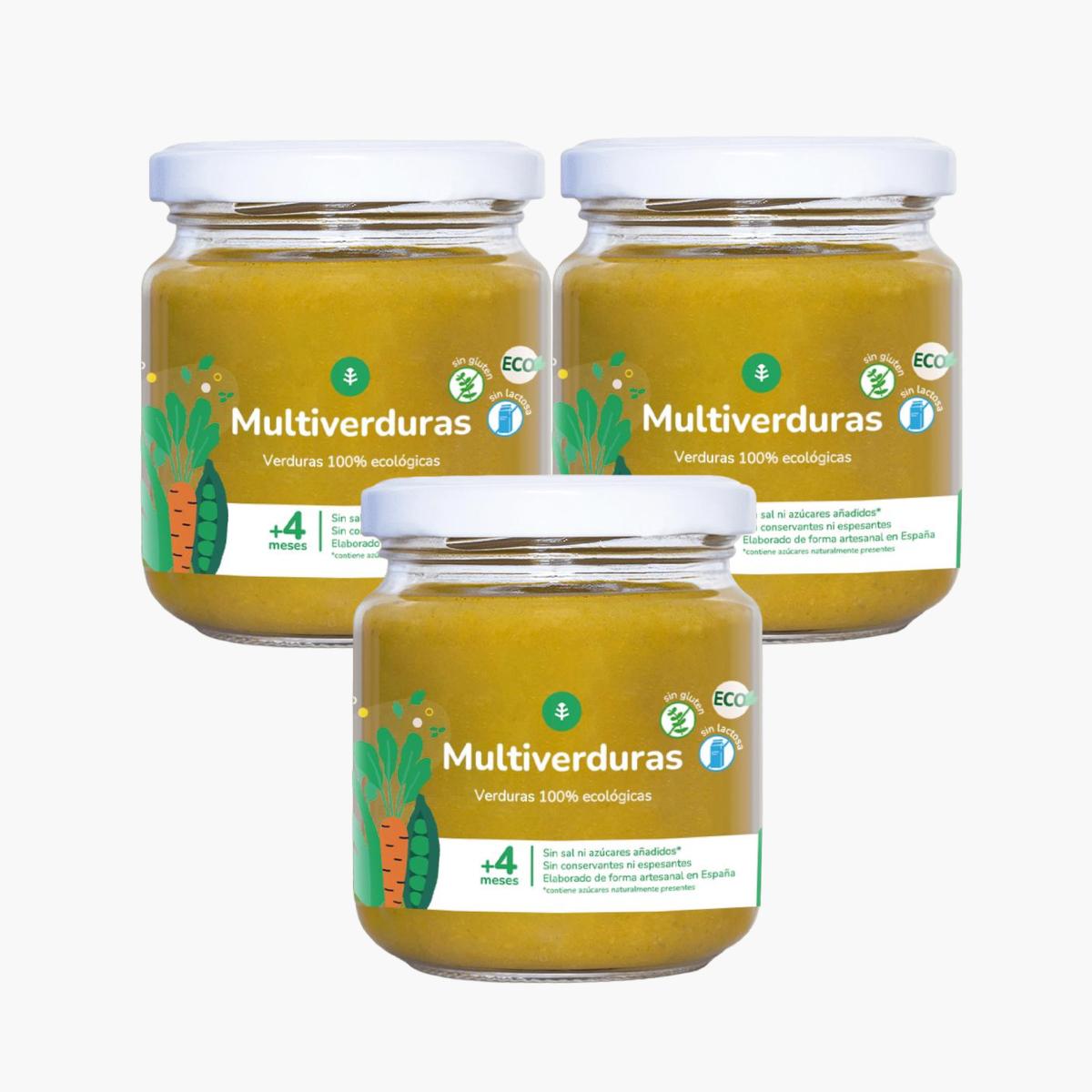 Opakowanie 3x organiczne warzywa wielowarzywne Organic Garden Planet 180 g