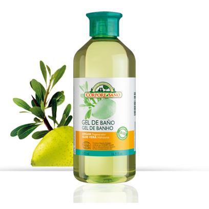 Gel douche nourrissant et restructurant à l'argan et à l'aloe vera Corpore Sano 500 ml