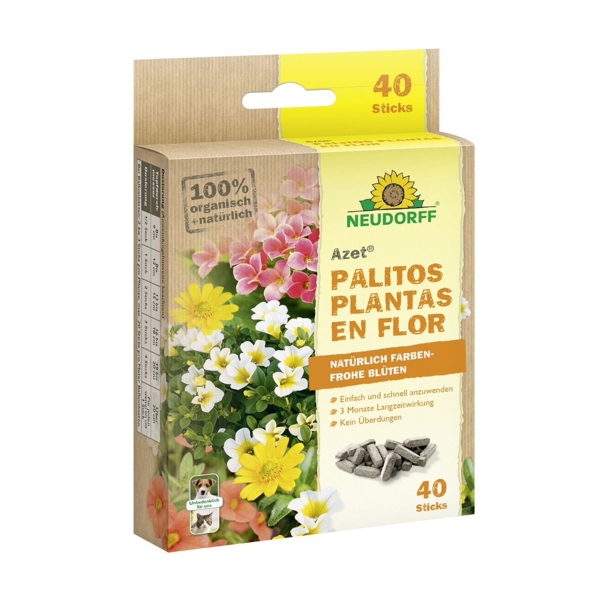 Neudorff fertiliser sticks for flowering plants, 40 pcs