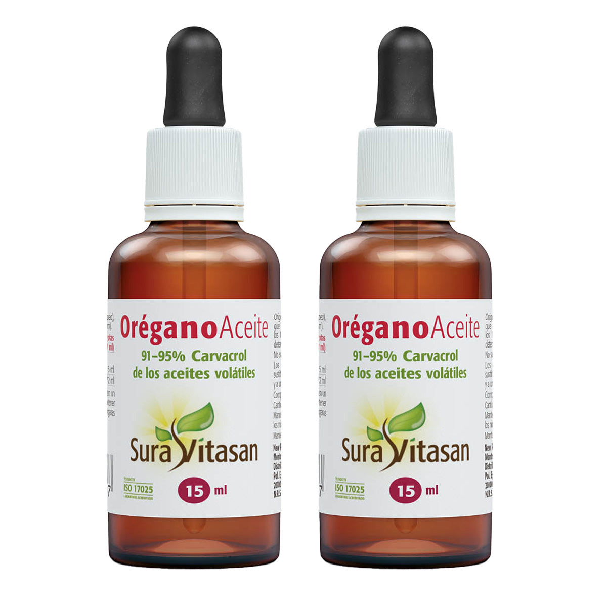 Confezione 2x Olio di origano selvatico, Sura Vitasan, 15 ml