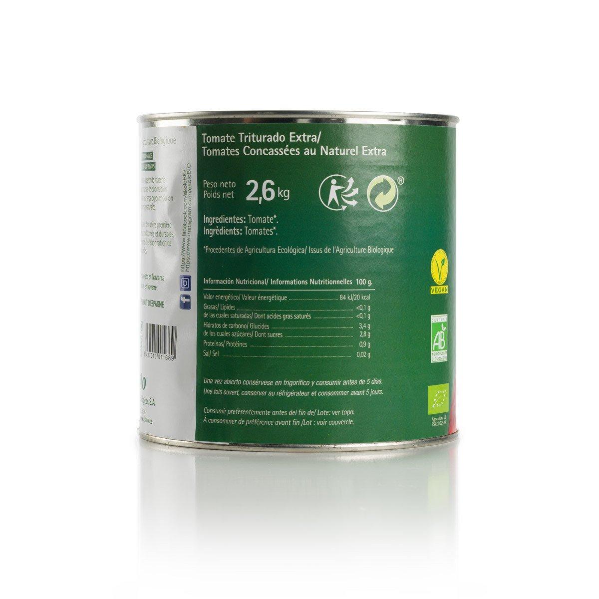 Rozdrobnione pomidory BIO Ekolo 2,6 kg