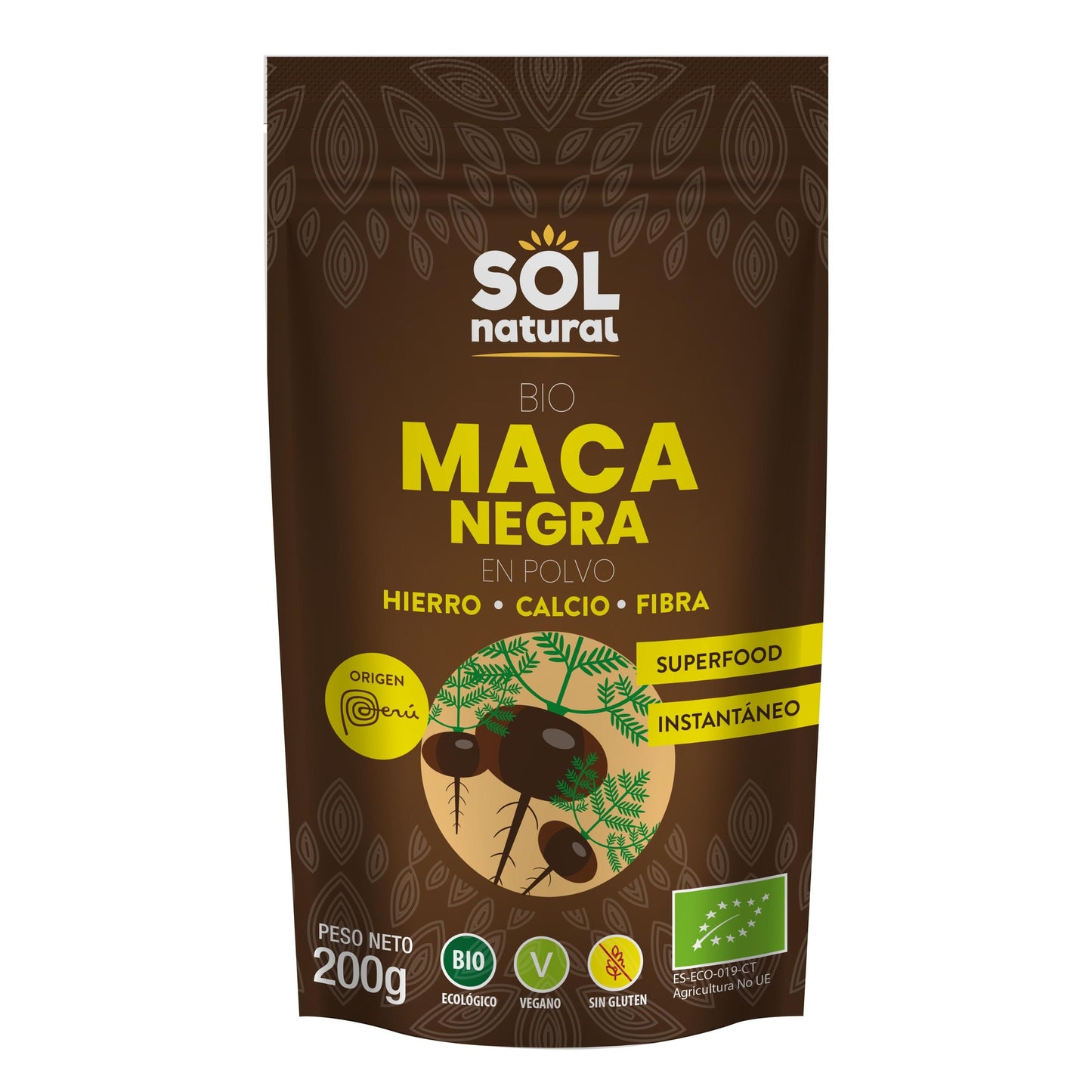 Maca noire en poudre bio Sol Natural 200 g