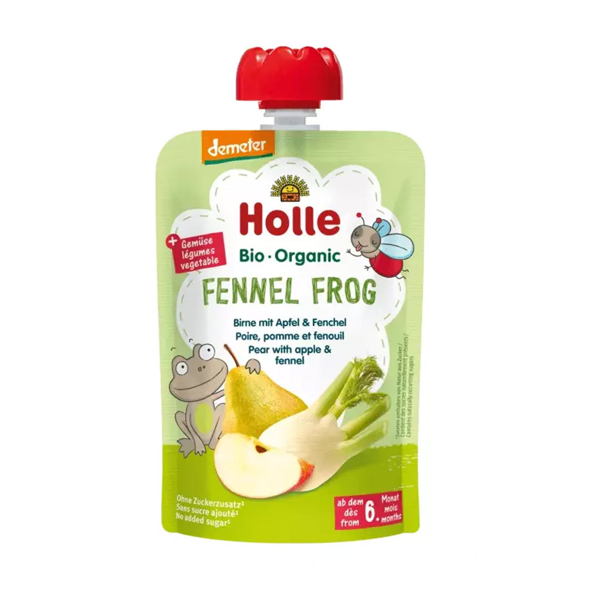 Smoothie BIO med päron, äpple och fänkål (från 6 månader) FENNEL FROG Holle 100 g