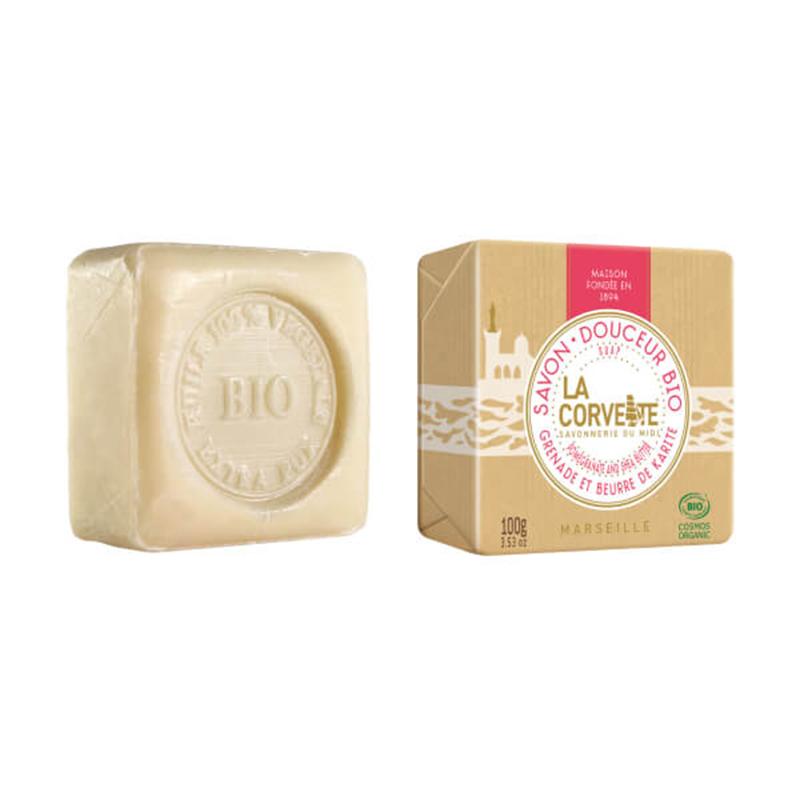 Savon naturel en pain Grenade et karité BIO La Corvette 100 g