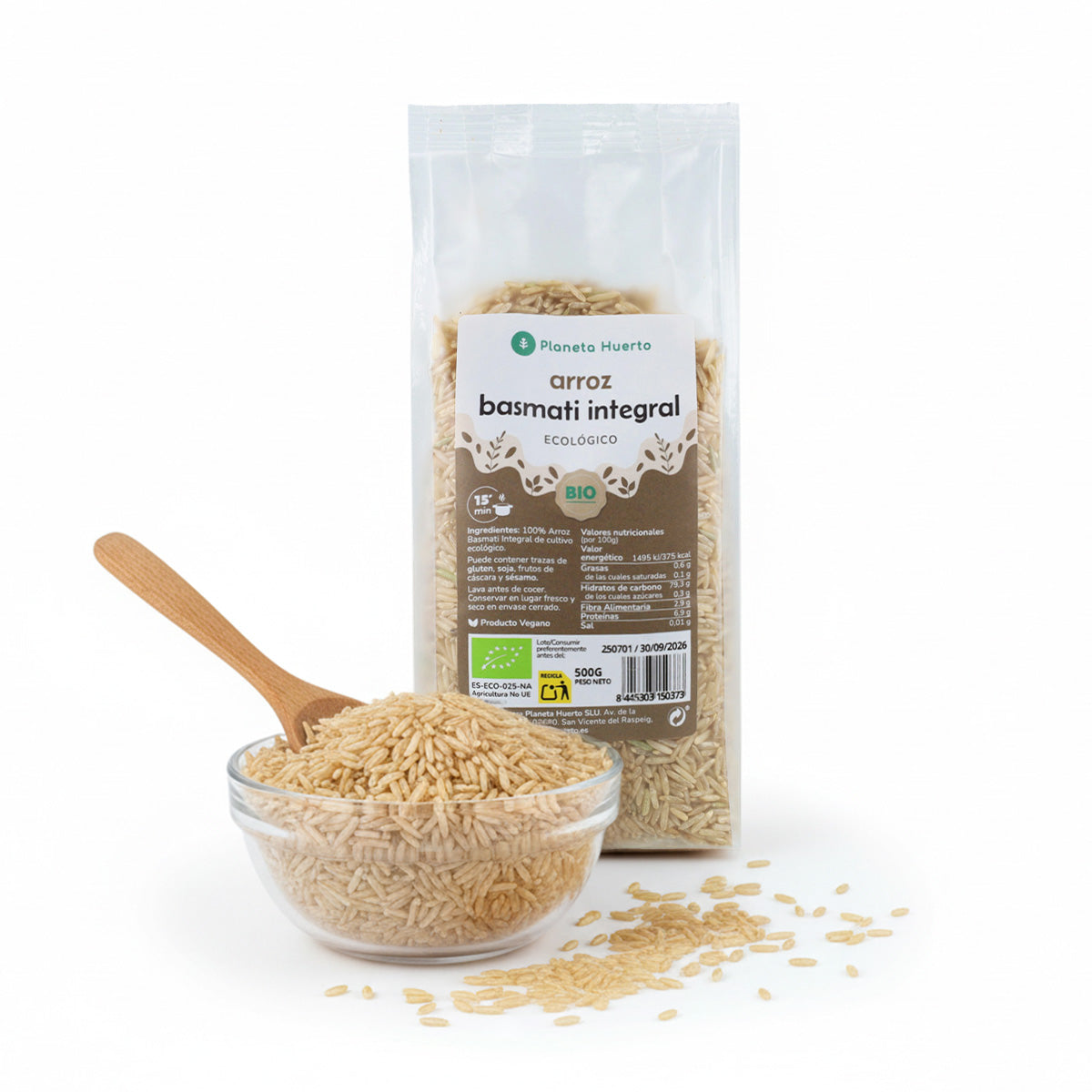 Riso Basmati integrale ECO Planeta Huerto 2,5 kg