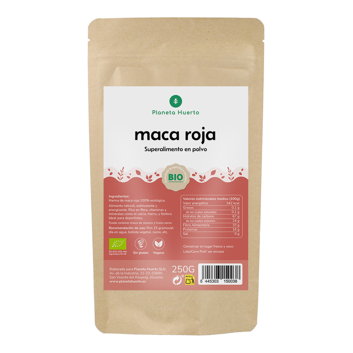 Czerwona Maca w proszku ECO Planeta Huerto 250 g