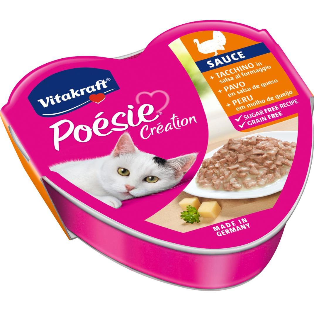 Vitakraft Boîte Poésie sauce au dinde et au fromage 85 g nourriture humide pour chat