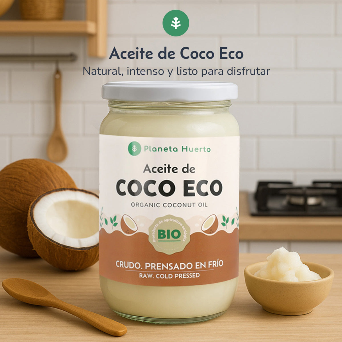 Pack 3x Aceite de coco virgen ECO Planeta Huerto 1L