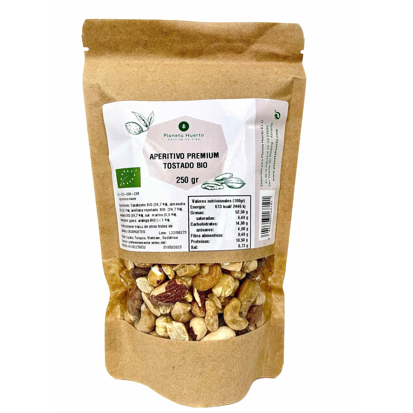 Roasted nuts and dried fruit mix ECO Planeta Huerto 250 g