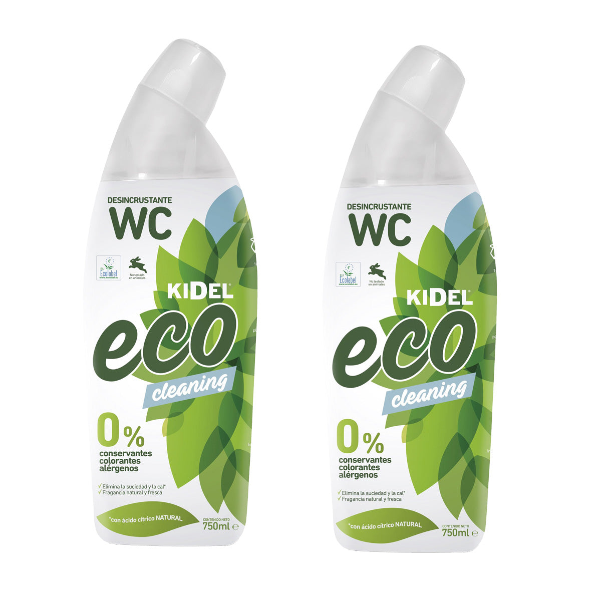 Confezione da 2 gel detergente per il bagno Kidel Mimidu ECO 750 ml