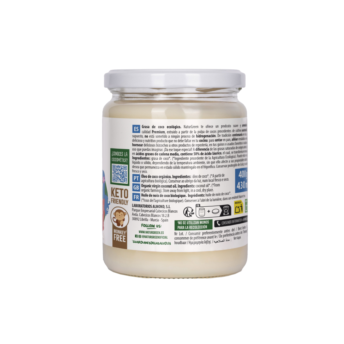 NaturGreen Organic Coconut Oil 400 g