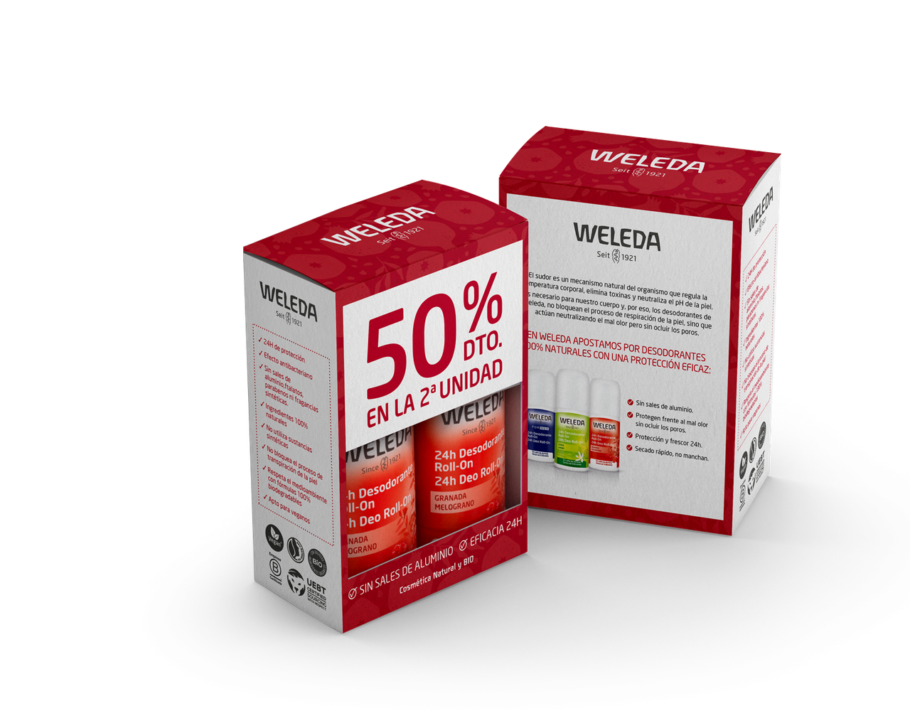 Duplo Deodorant Roll-on Granaatappel 50 ml Weleda