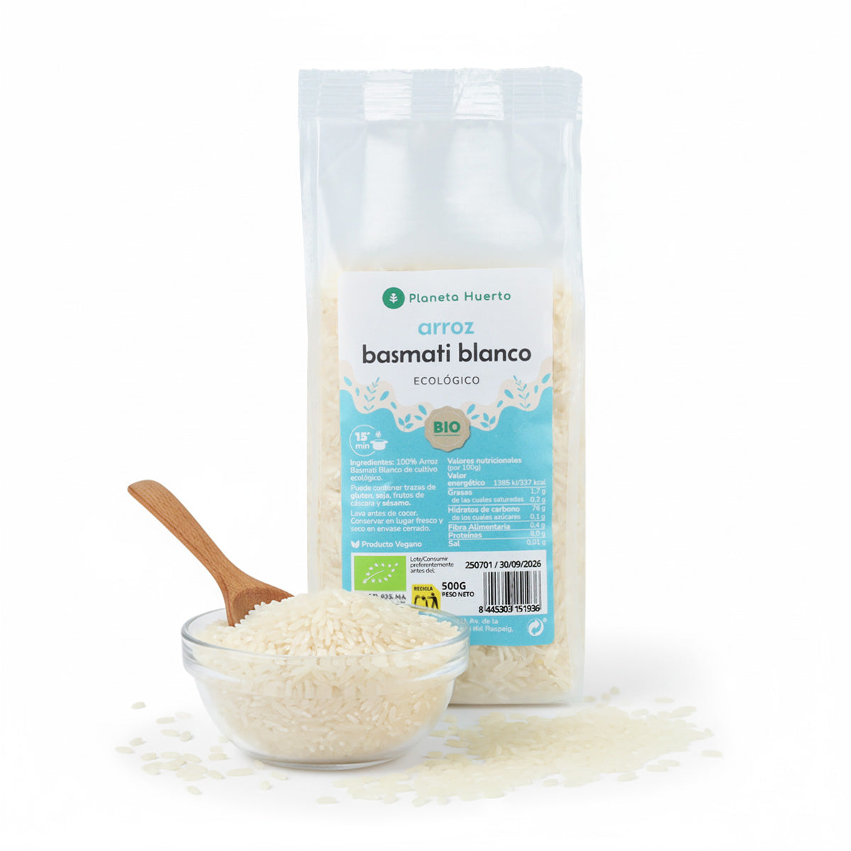 Witte Basmatirijst ECO Planeta Huerto 2,5 kg