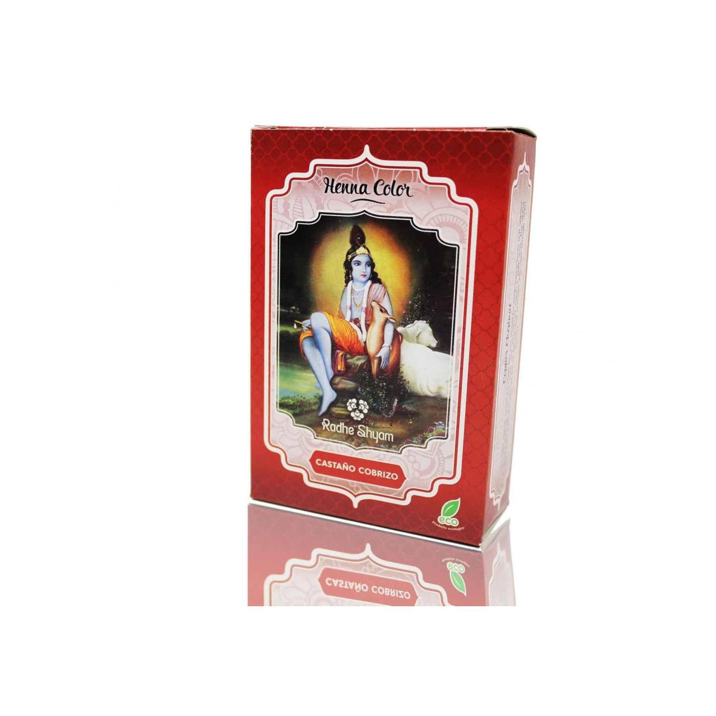 Koperbruine haarkleurstof Henna poeder Radhe Shyam 100 g