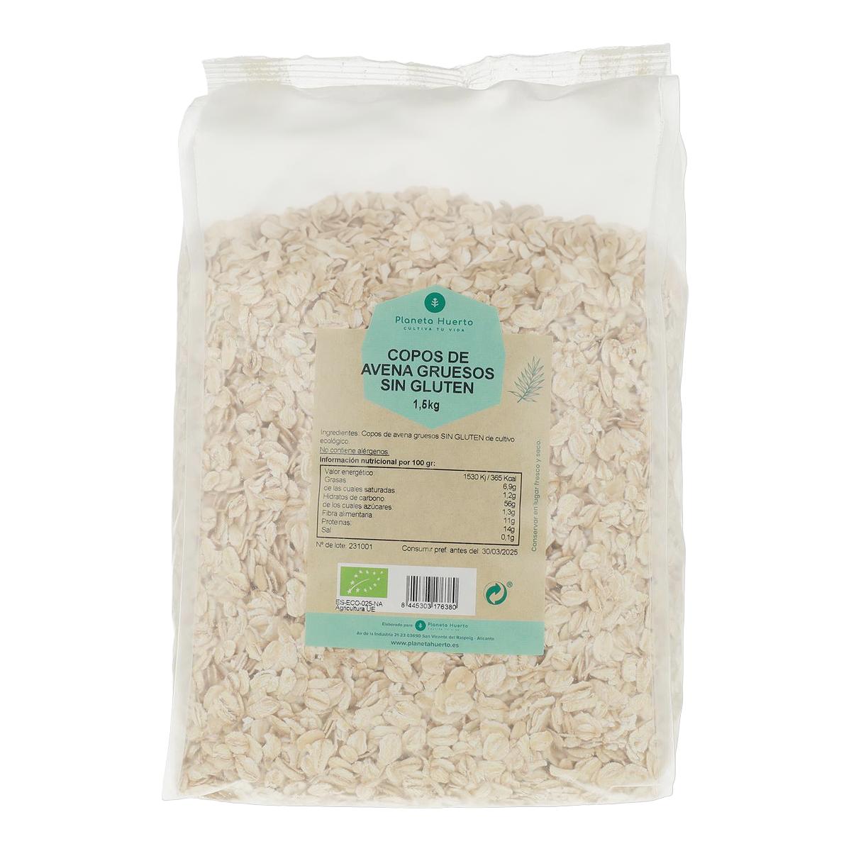 Grobe Haferflocken Glutenfrei ECO Planeta Huerto 1,5 Kg