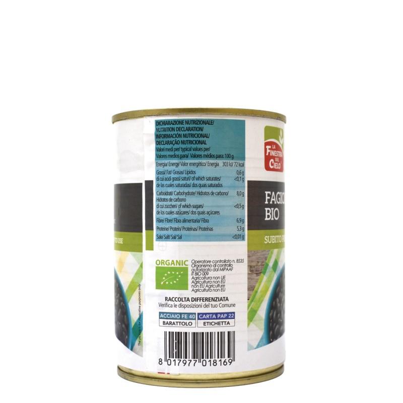 Fagioli neri in scatola La Finestra Sul Cielo 400 g