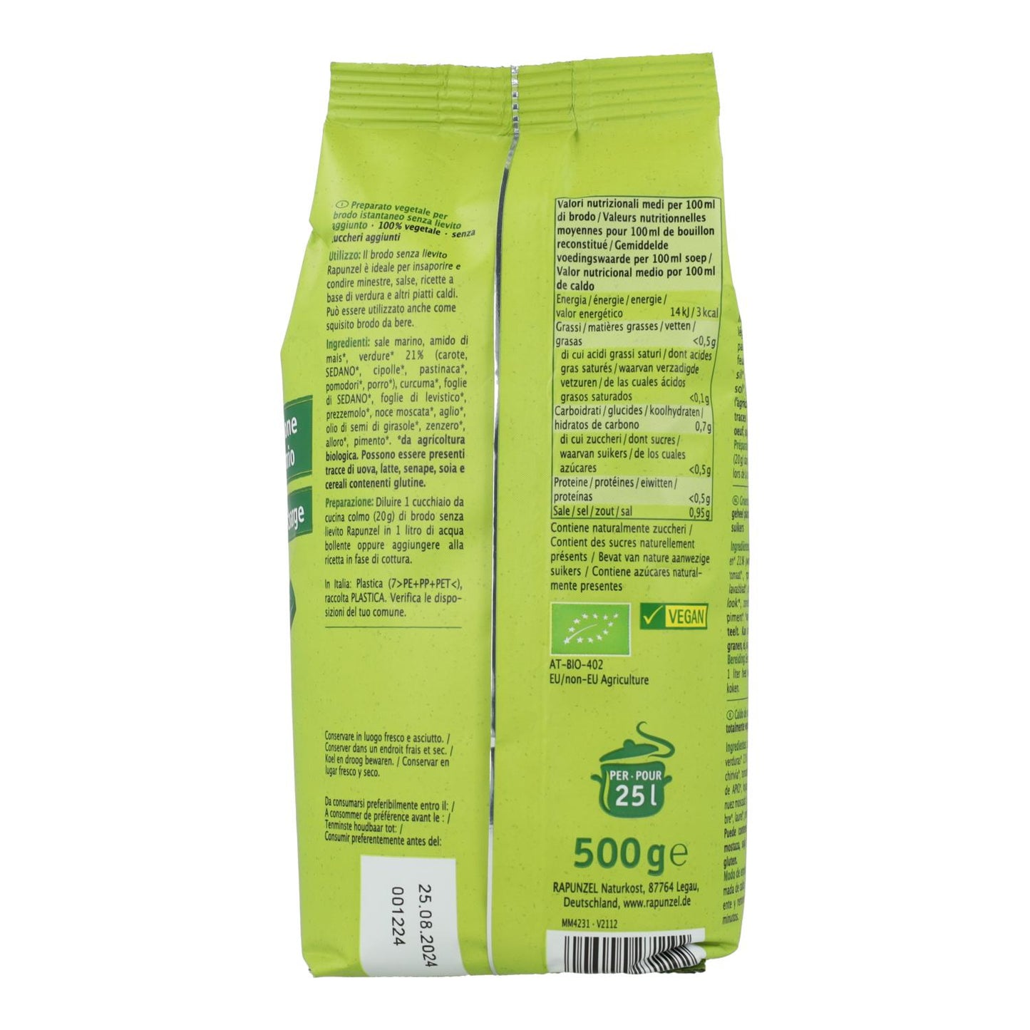 Bouillon de légumes sans levure Brodo Rapunzel 500 g