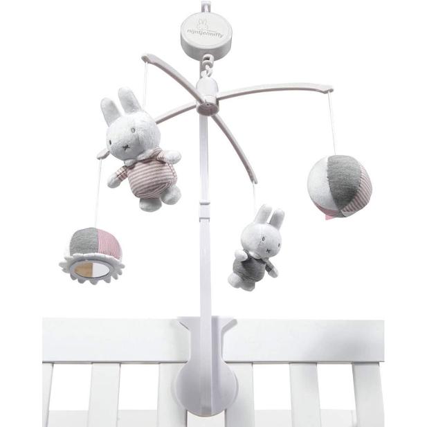 Carrousel Miffy rose bébé rib