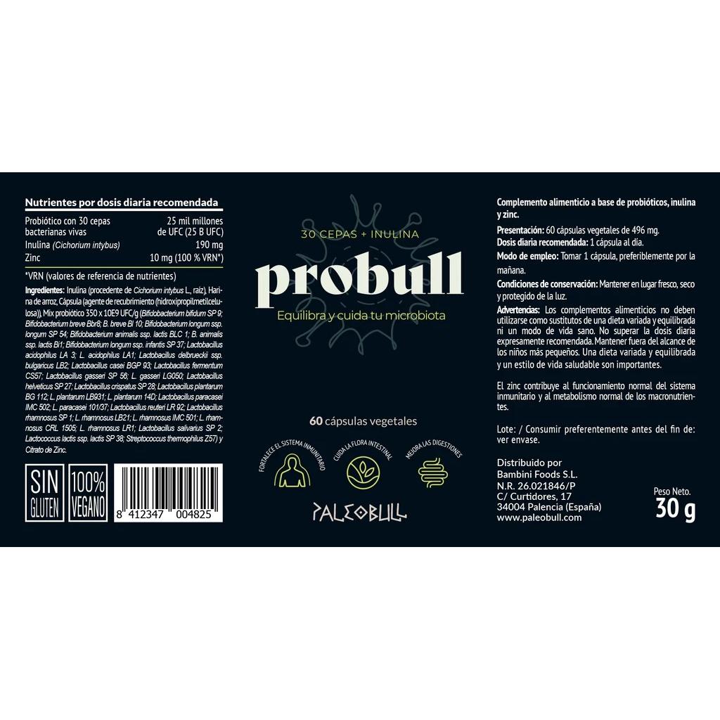 Probull probiotyk 30 szczepów Paleobull 60 kapsułek