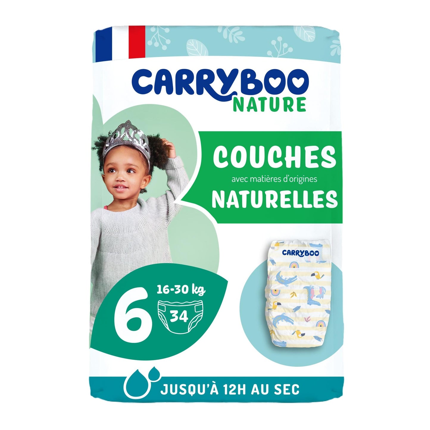 Carryboo Nature Nappies Natural nappies and sleepsuits, size 6 (16-30 kg)