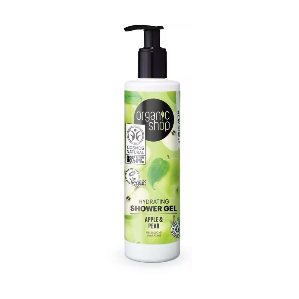 Gel de ducha hidratante manzana y pera, Organic Shop 280 ml