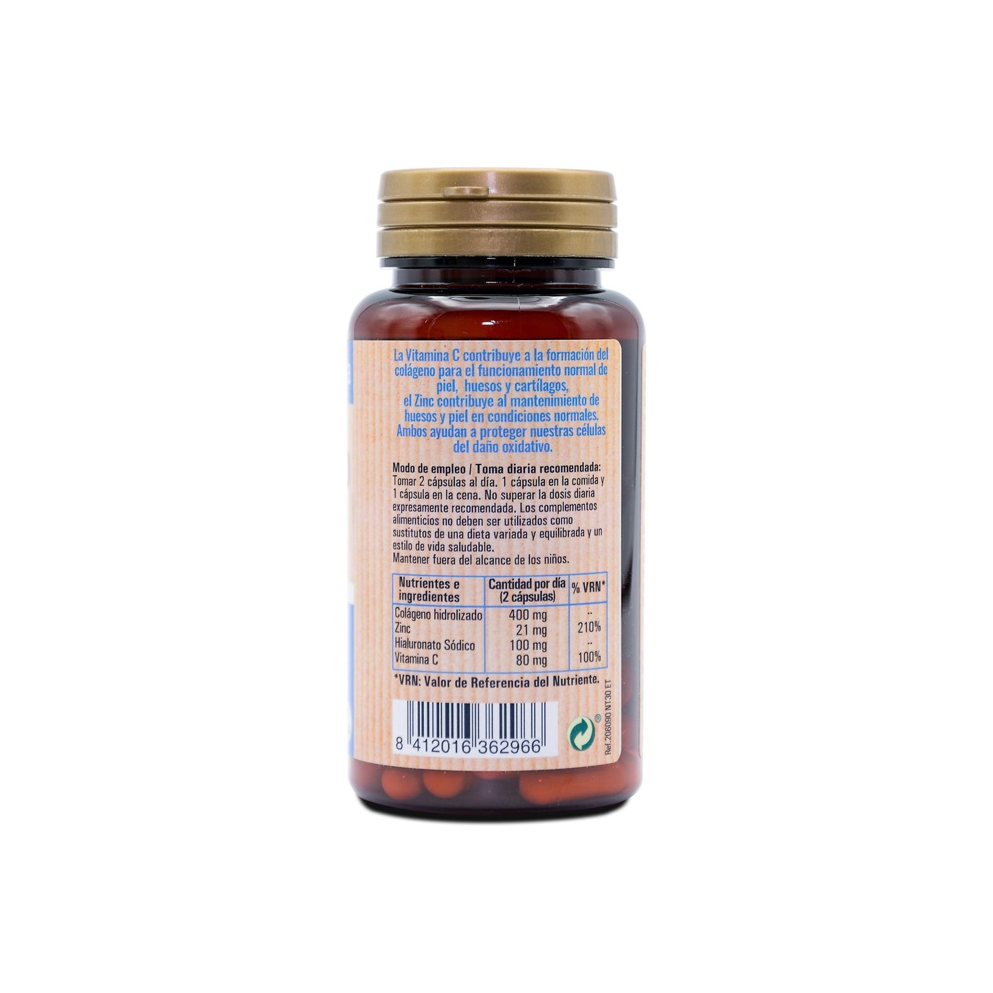 Collagen + Hyaluronic Acid + Vitamin C + Zinc, 30 capsules NaturTierra