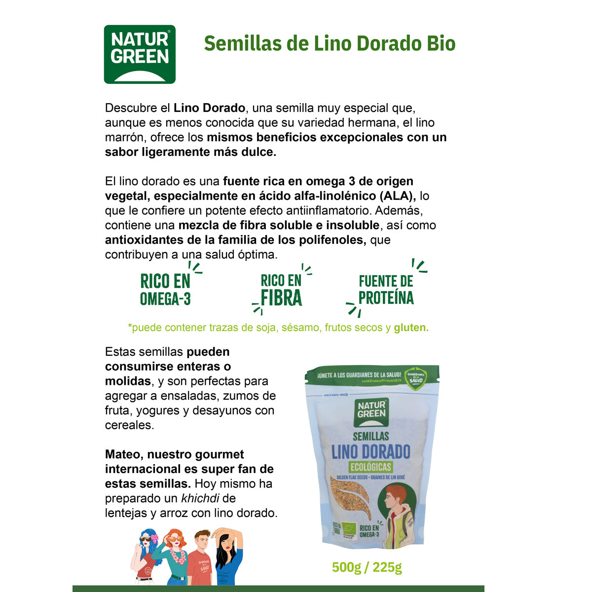 Lino dorato Naturgreen 500 g